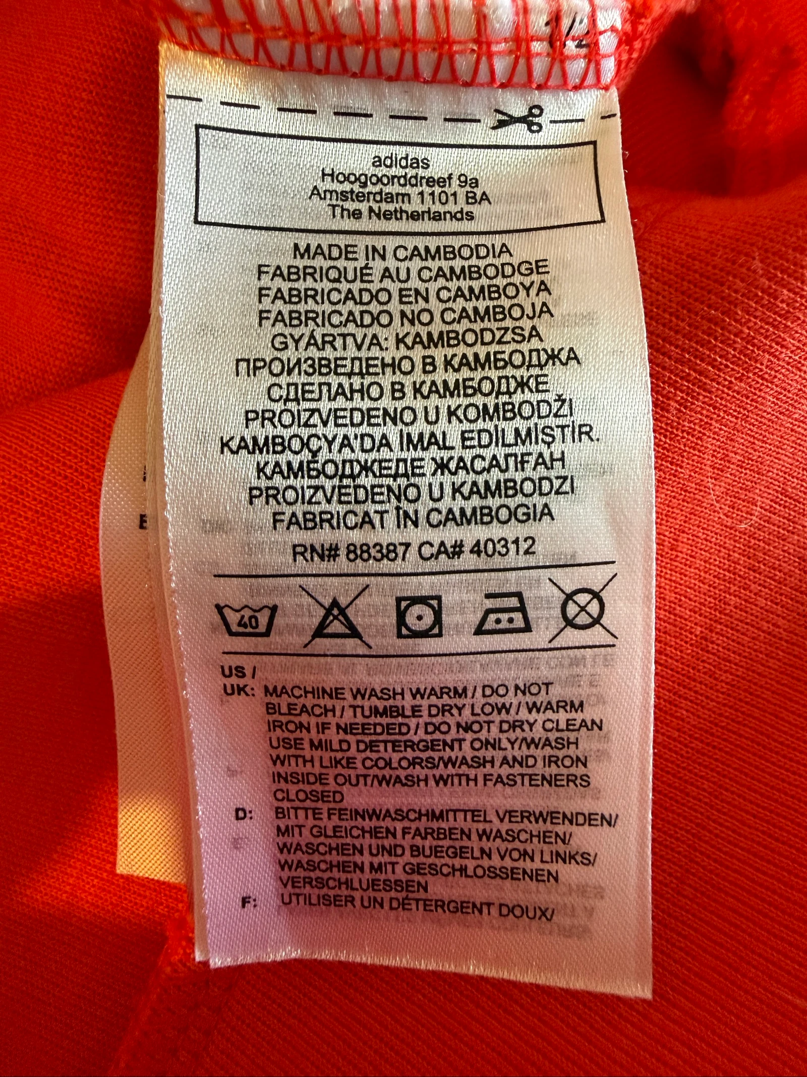 Sudadera con capucha y cremallera Adidas para niños 9-10 años – Naranja oscuro – Casi nuevo – photo 9